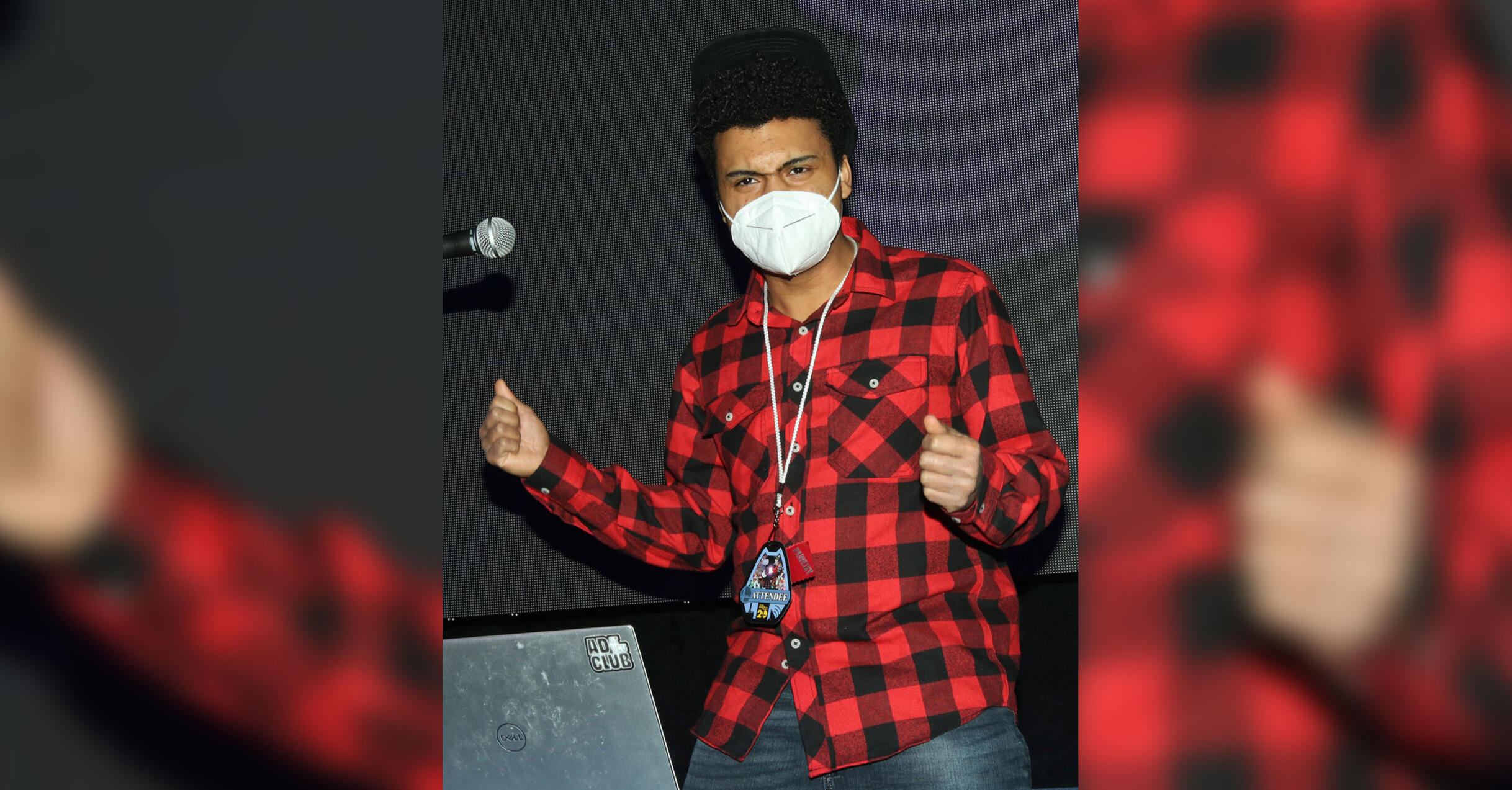 Deathro playing on stage